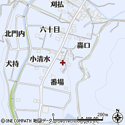 愛知県西尾市西幡豆町番場54周辺の地図