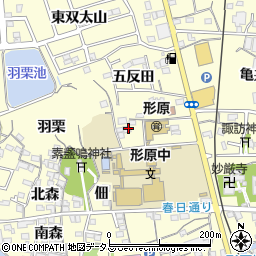 愛知県蒲郡市形原町中村周辺の地図