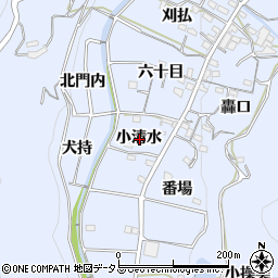 愛知県西尾市西幡豆町小清水周辺の地図