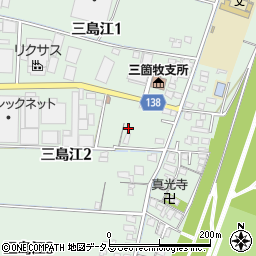 三島鴨神社のお稲荷さん（國廣神社）周辺の地図
