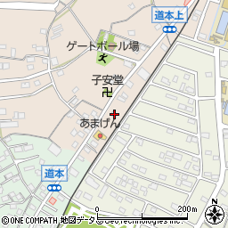 静岡県浜松市浜名区道本250周辺の地図
