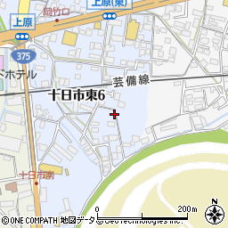 広島県三次市十日市東6丁目周辺の地図