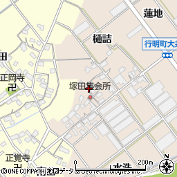 愛知県豊川市行明町小橋周辺の地図