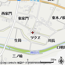 愛知県豊橋市石巻本町ツクヱ周辺の地図