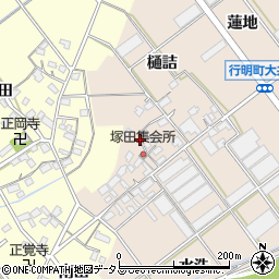 愛知県豊川市行明町（小橋）周辺の地図