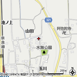 京都府綴喜郡井手町井手山田44周辺の地図
