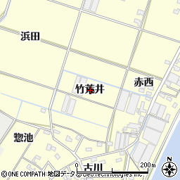 愛知県西尾市一色町大塚竹荒井周辺の地図
