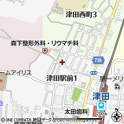 リヴェール津田駅前周辺の地図