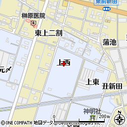 愛知県西尾市一色町藤江上西周辺の地図