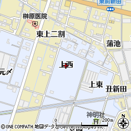 愛知県西尾市一色町藤江（上西）周辺の地図