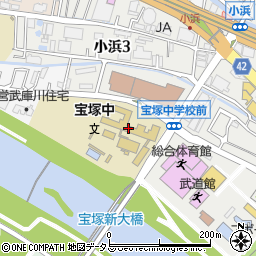 宝塚市立宝塚中学校周辺の地図
