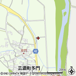 三重県津市芸濃町多門周辺の地図