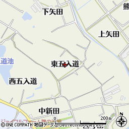 愛知県美浜町（知多郡）上野間（東五入道）周辺の地図