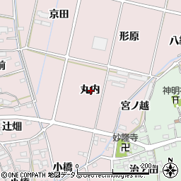 愛知県西尾市吉良町饗庭丸内周辺の地図