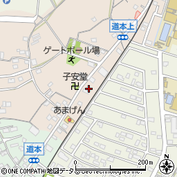 静岡県浜松市浜名区道本254周辺の地図