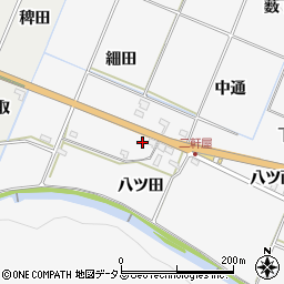 愛知県豊橋市嵩山町八ツ田周辺の地図