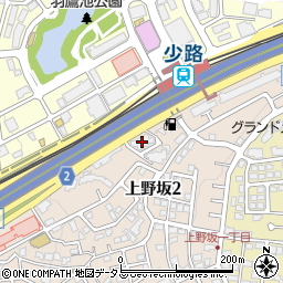 エクセルハイツ上野坂２号館周辺の地図