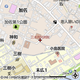三木市民病院周辺の地図