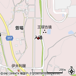 愛知県西尾市鳥羽町（入通）周辺の地図