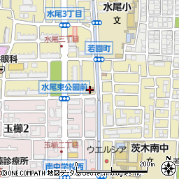 茨木市消防署水尾分署周辺の地図