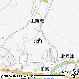 愛知県豊橋市嵩山町北山周辺の地図