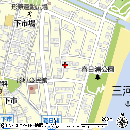 愛知県蒲郡市形原町春日浦周辺の地図