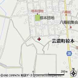 三重県津市芸濃町椋本1067周辺の地図