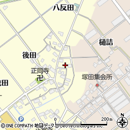 愛知県豊川市正岡町後田478-5周辺の地図