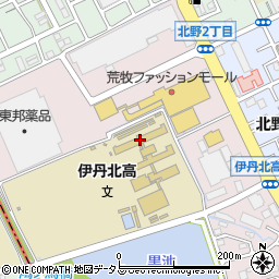 兵庫県立伊丹北高等学校周辺の地図