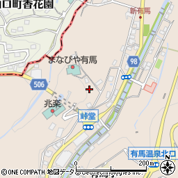 兵庫県神戸市北区有馬町165周辺の地図