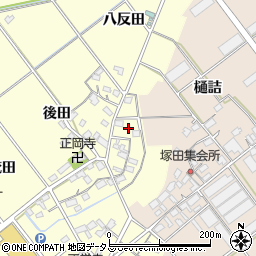 愛知県豊川市正岡町後田478-6周辺の地図