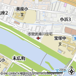 市営武庫川住宅周辺の地図