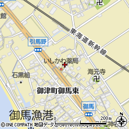 愛知県豊川市御津町御馬東13周辺の地図