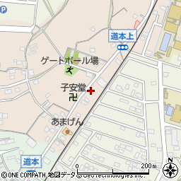 静岡県浜松市浜名区道本225周辺の地図