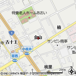 愛知県豊川市宿町金山周辺の地図