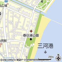愛知県蒲郡市形原町春日浦2周辺の地図