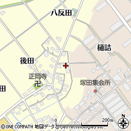 愛知県豊川市正岡町後田478-8周辺の地図