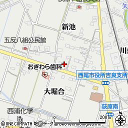 愛知県西尾市吉良町荻原新池64周辺の地図