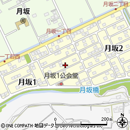 静岡県島田市月坂周辺の地図
