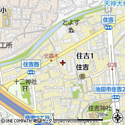 ディーフェスタ池田住吉周辺の地図