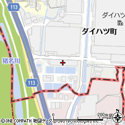 池田市役所　下水処理場周辺の地図
