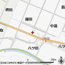 愛知県豊橋市嵩山町細田周辺の地図