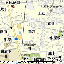 愛知県蒲郡市形原町亀井周辺の地図