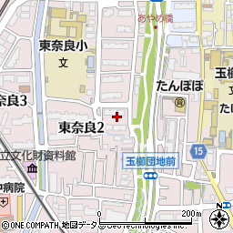 大阪府茨木市東奈良2丁目周辺の地図