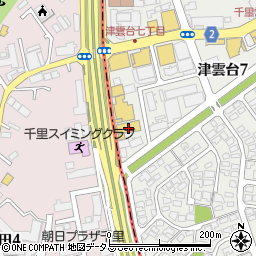 ＨｏｎｄａＣａｒｓ大阪千里津雲台店周辺の地図