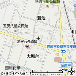 愛知県西尾市吉良町荻原新池66周辺の地図