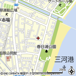 愛知県蒲郡市形原町春日浦6-9周辺の地図