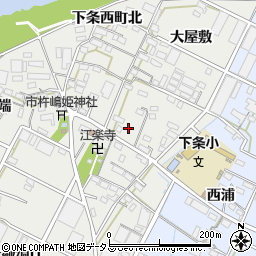 愛知県豊橋市下条西町南周辺の地図
