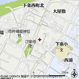 愛知県豊橋市下条西町（南）周辺の地図