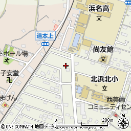 静岡県浜松市浜名区西美薗3438周辺の地図